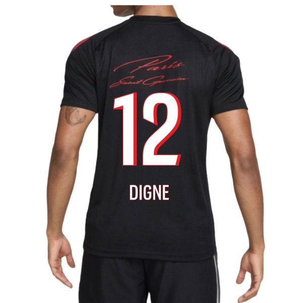 2026-2027 PSG Strike Training Shirt (Black) (Digne 12) — Shop Online