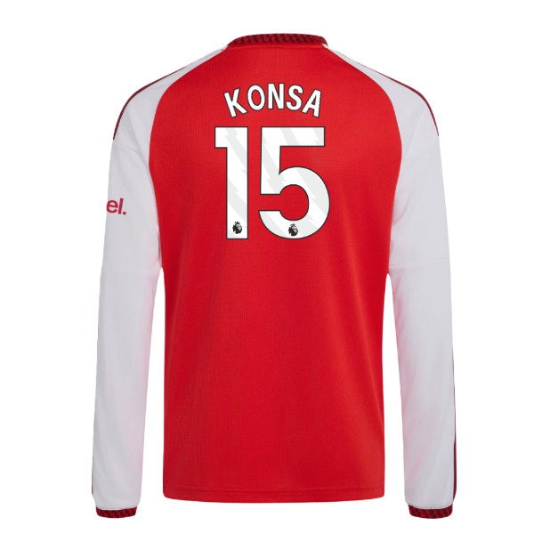 2026-2027 Arsenal Home Long Sleeve Shirt (Kids) (Konsa 15) — Buy Now