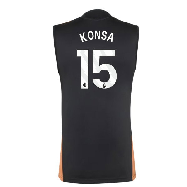 2026-2027 Arsenal Training Sleeveless Jersey (Black) (Konsa 15) — Buy Now