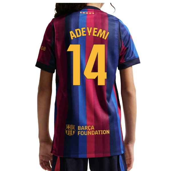 2026-2027 Barcelona Home Shirt (Kids) (Adeyemi 14) — Buy Online