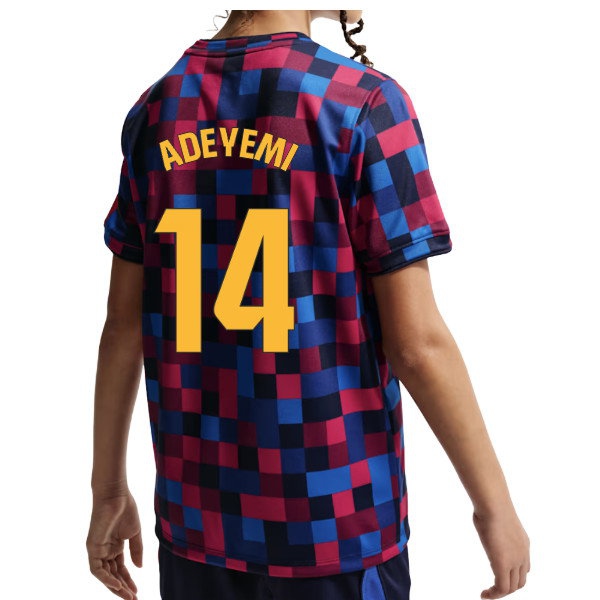 2026-2027 Barcelona Pre Match Shirt (Kids) (Adeyemi 14) — Shop Online