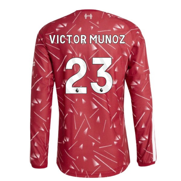 2026-2027 Liverpool Player Version Long Sleeve Home Shirt (Victor Munoz 23) — Buy Online