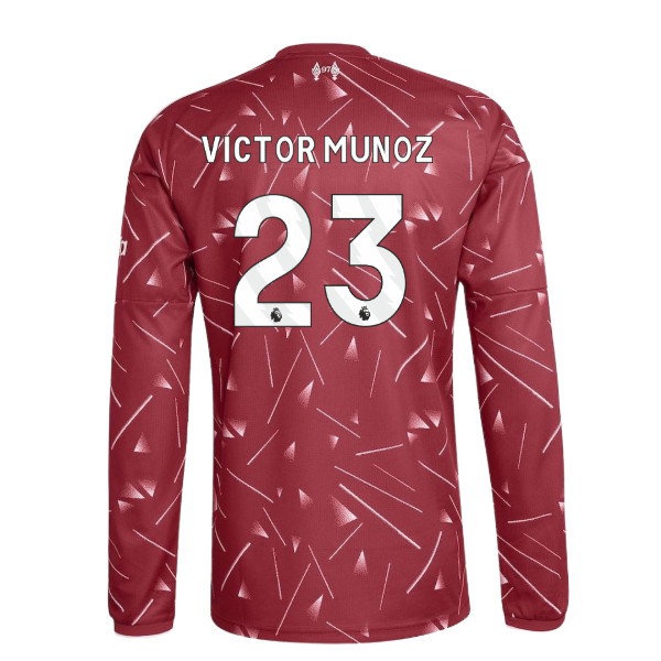 2026-2027 Liverpool Long Sleeve Home Shirt (Kids) (Victor Munoz 23) — Shop Now