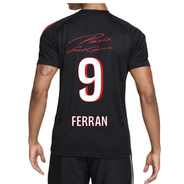 2026-2027 PSG Strike Training Shirt (Black) (Ferran 9) — Shop Online