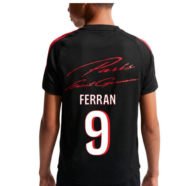 2026-2027 PSG Strike Training Shirt (Black) - Kids (Ferran 9) — Buy Online
