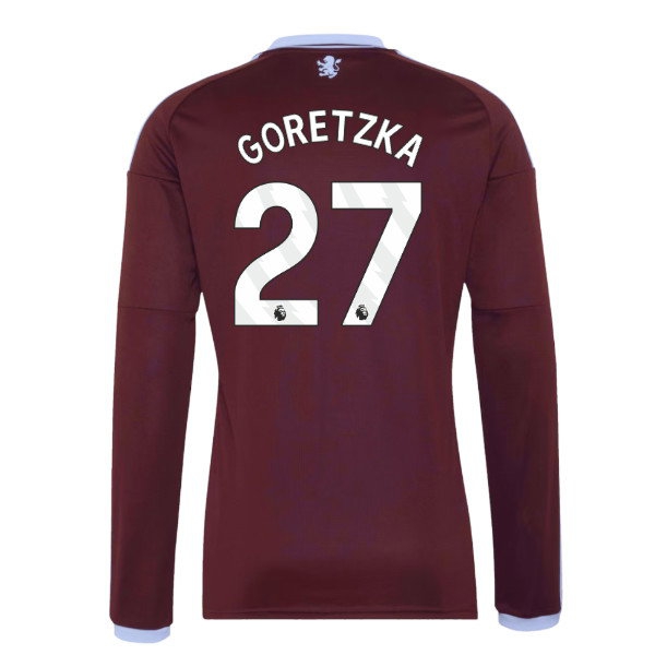 2026-2027 Aston Villa Long Sleeve Home Shirt (Goretzka 27) — Buy Online