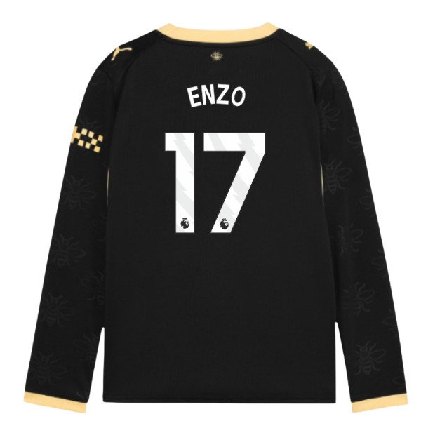 2026-2027 Man City Away Long Sleeve Shirt (Kids) (Enzo 17) — Buy Online