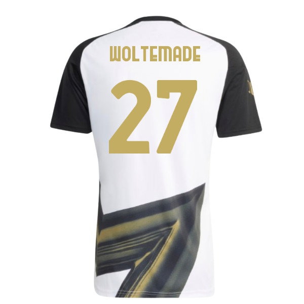 2026-2027 Juventus Pre-Match Shirt (White) (Woltemade 27) — Shop Online