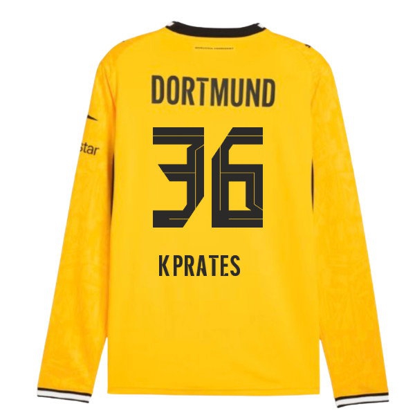2026-2027 Borussia Dortmund Long Sleeve Home Shirt (K.Prates 36) — Buy Now