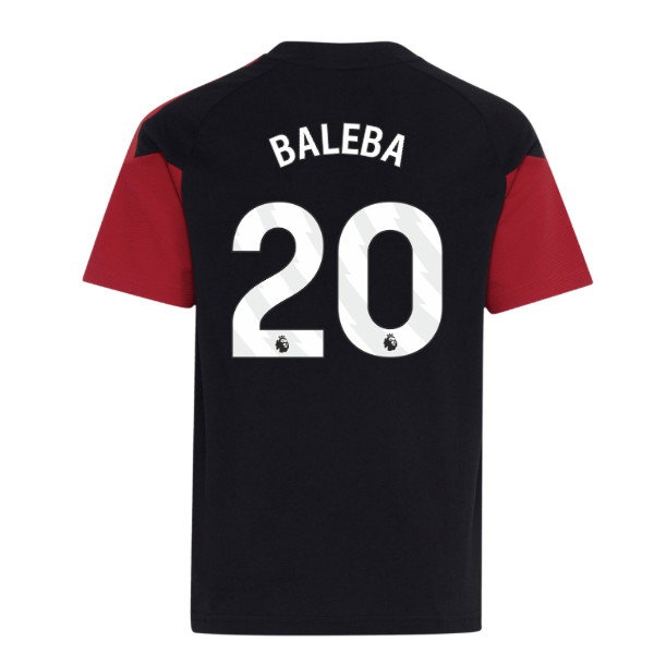 2026-2027 Man Utd Tiro Training Tee (Black) - Kids (Baleba 20) — Buy Now