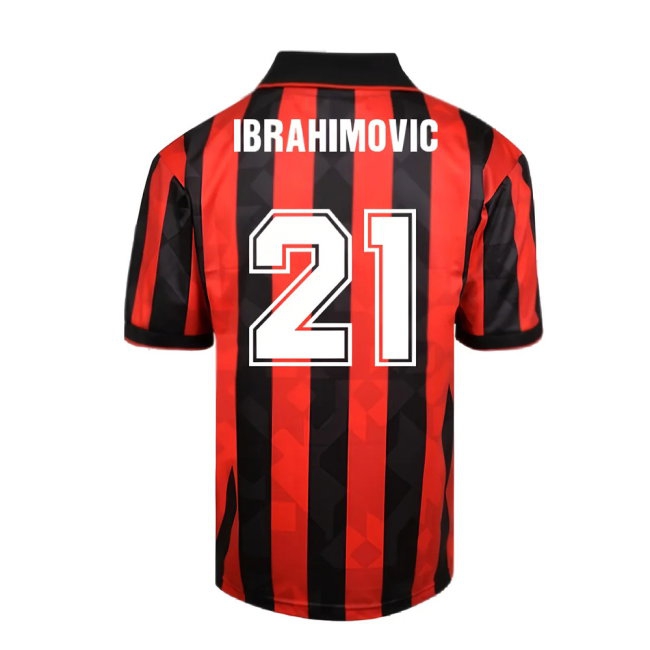AC Milan 1994 Home Retro Shirt (Ibrahimovic 21) — Shop Now