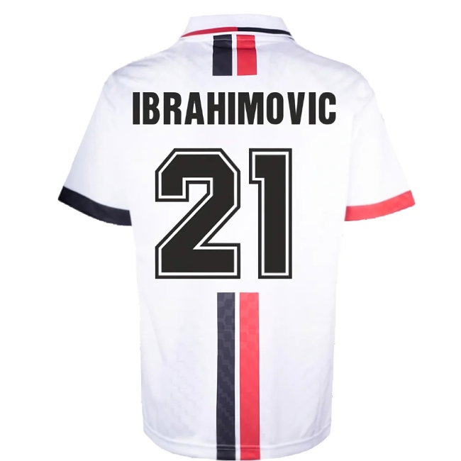 AC Milan 1996 Away Retro Shirt (Ibrahimovic 21) — Shop Now