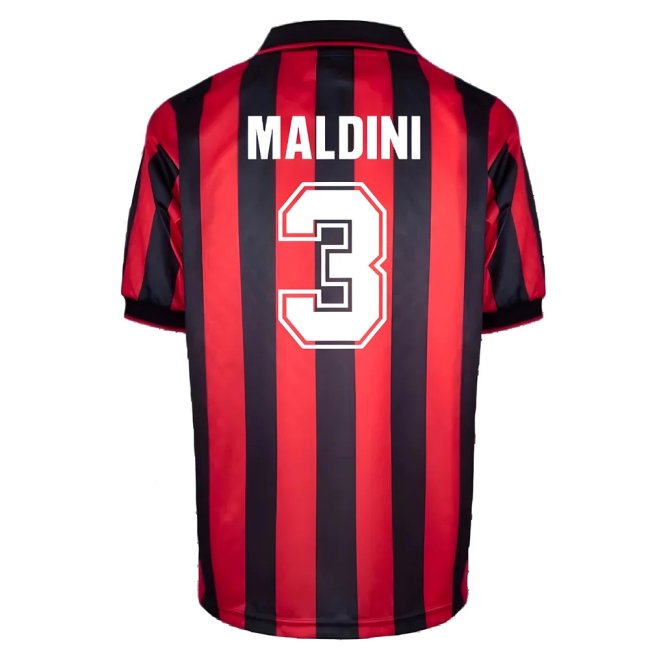 AC Milan 1996 Home Retro Shirt (MALDINI 3) — Buy Now