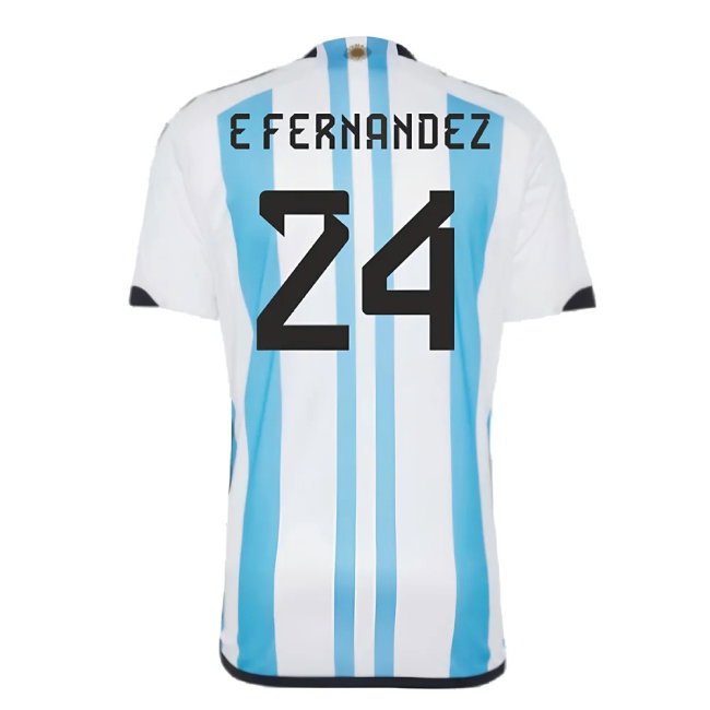 Argentina 2022 World Cup Winners Home Shirt (E FERNANDEZ 24) — Shop Online