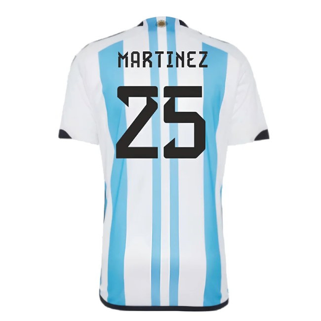 Argentina 2022 World Cup Winners Home Shirt (MARTINEZ 25) — Buy Online