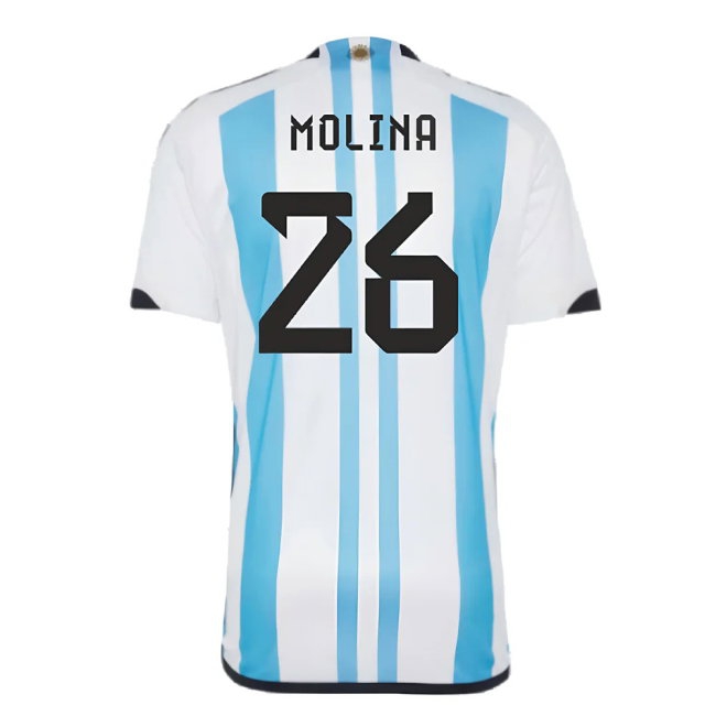 Argentina 2022 World Cup Winners Home Shirt (MOLINA 26) — Shop Online