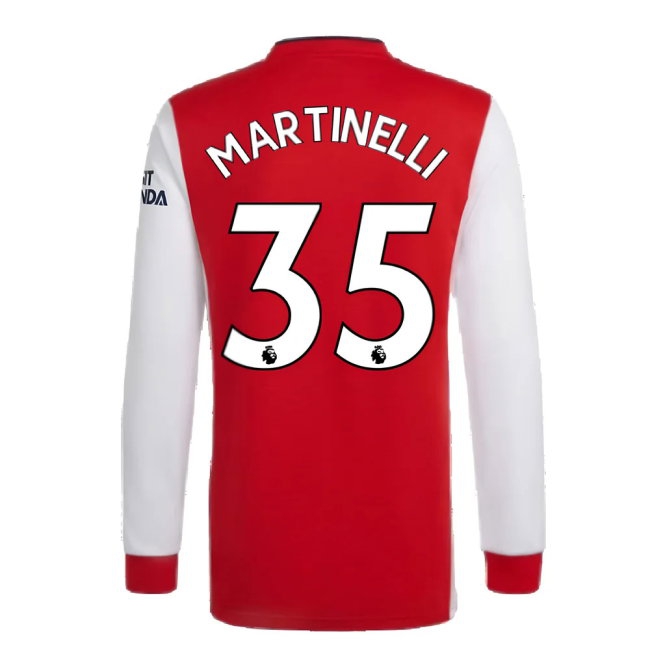 Arsenal 2021-2022 Long Sleeve Home Shirt (MARTINELLI 35) — Buy Now