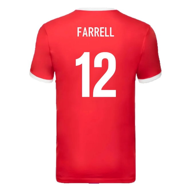 British and Irish Lions Ringer T-Shirt (Red) (Farrell 12) — Shop Now