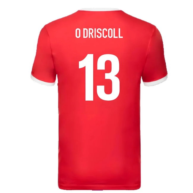 British and Irish Lions Ringer T-Shirt (Red) (O Driscoll 13) — Shop Online