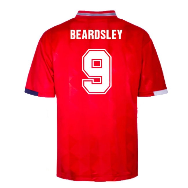 England 1989 Away Retro Shirt (Beardsley 9) — Shop Online