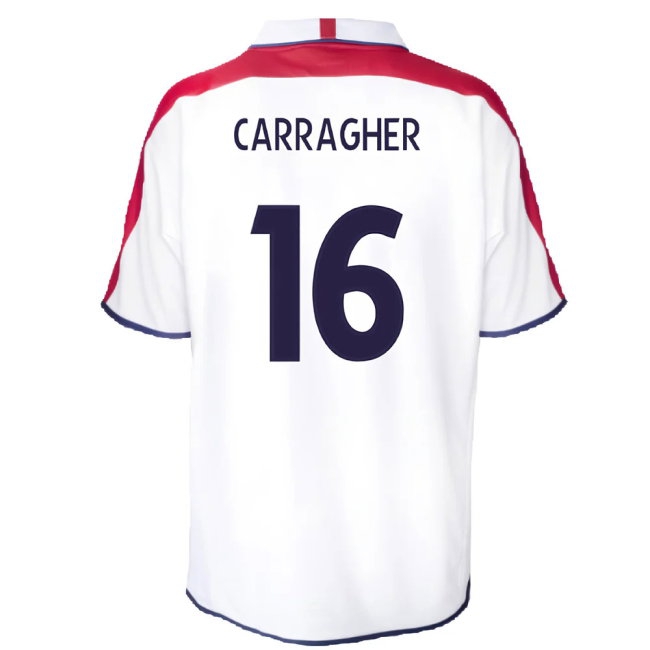 England 2004 Retro Football Shirt (Carragher 16) — Shop Online