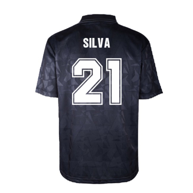 Man City 1990 Blackout Retro Shirt (SILVA 21) — Buy Online