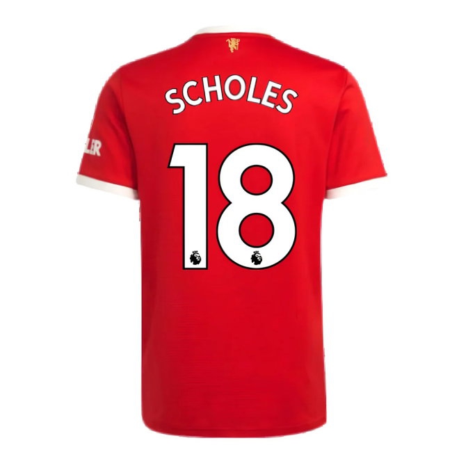 Man Utd 2021-2022 Home Shirt (SCHOLES 18) — Buy Now