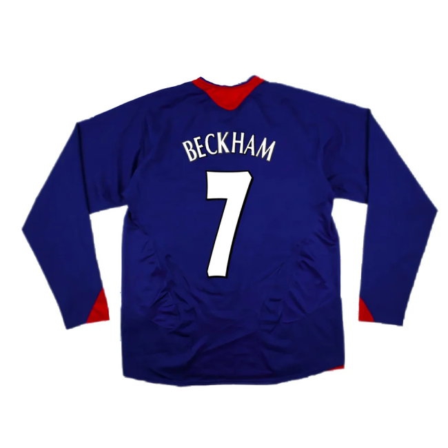 Manchester United 2005-06 Long Sleeve Away Shirt (M) (Excellent) (BECKHAM 7) — Shop Online