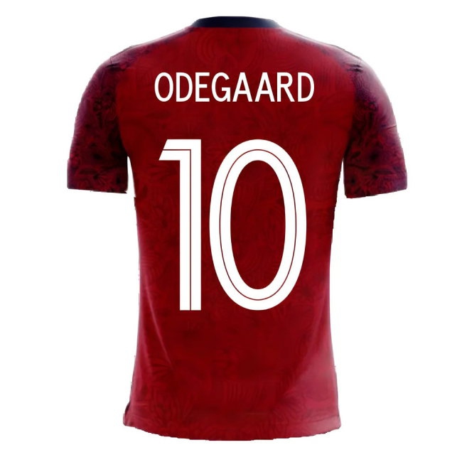 Norway 2025-2026 Home Concept Football Kit (Airo) (ODEGAARD 10) — Buy Online