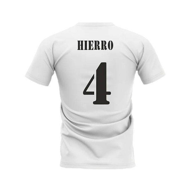 Real Madrid 2002-2003 Retro Shirt T-shirt - Text (White) (Hierro 4) — Shop Now