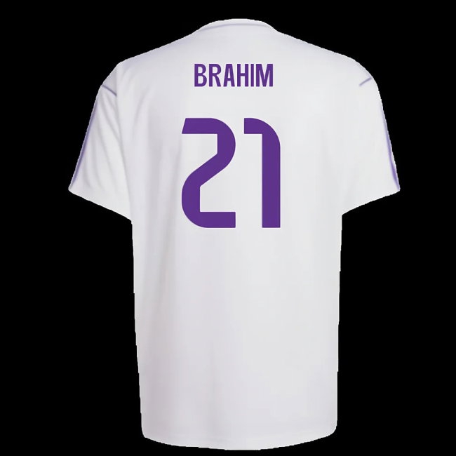 Real Madrid Terrace Icons Shirt (White) (Brahim 21) — Shop Online