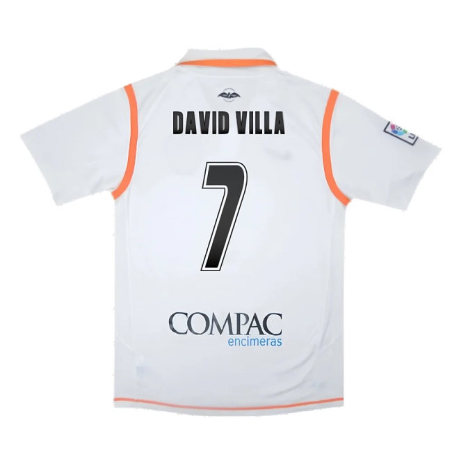 Valencia 2007-08 Home Shirt ((Excellent) S) (David Villa 7) — Buy Online