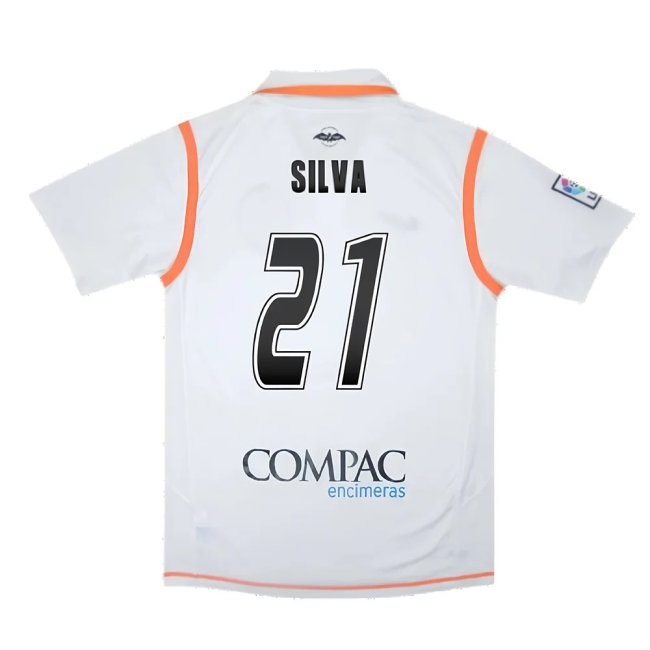 Valencia 2007-08 Home Shirt ((Excellent) S) (Silva 21) — Buy Online
