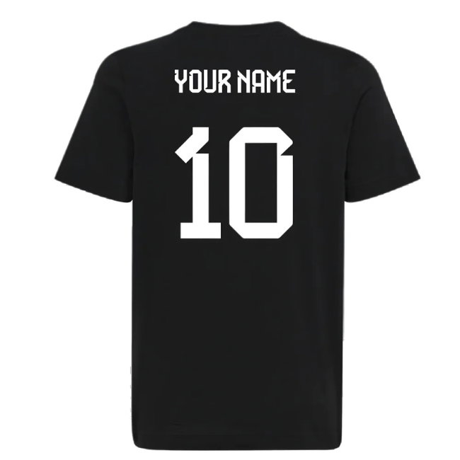 Messi Football GOAT Graphic Tee (Black) - Kids (Your Name) — Shop Online