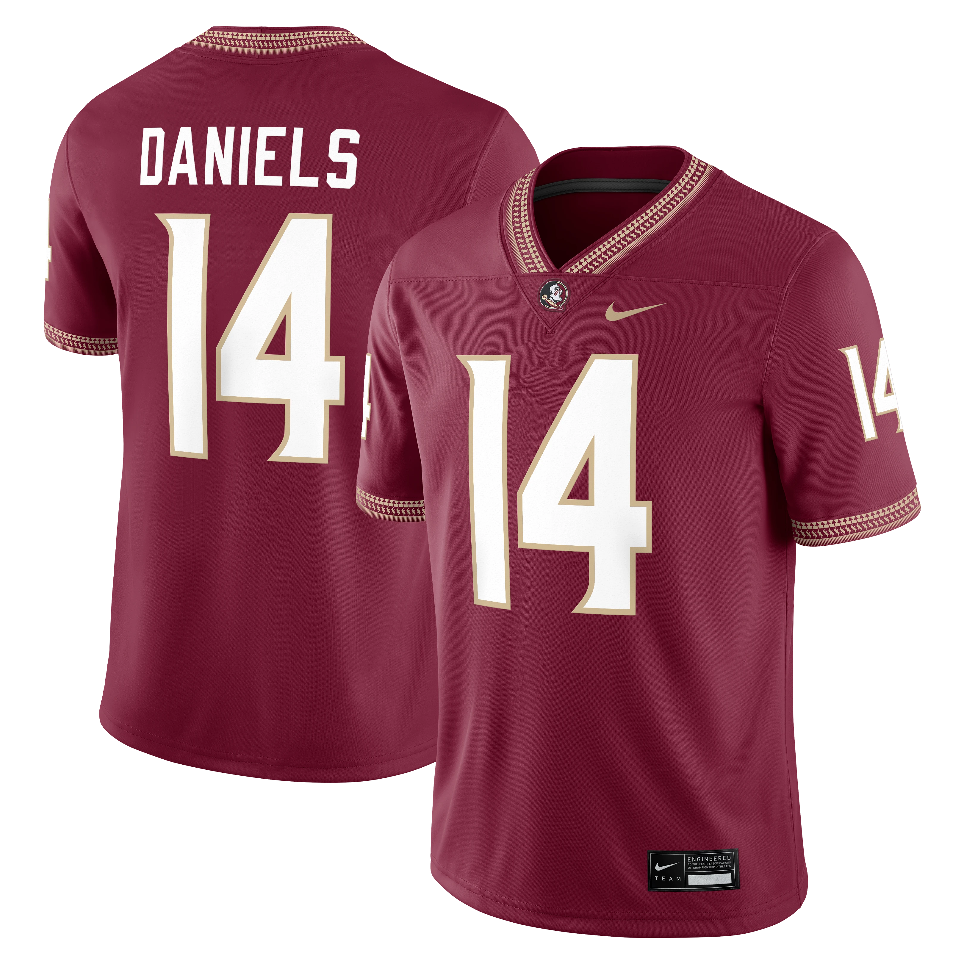 Ashton Daniels Florida State Seminoles Game Football Jersey - Garnet