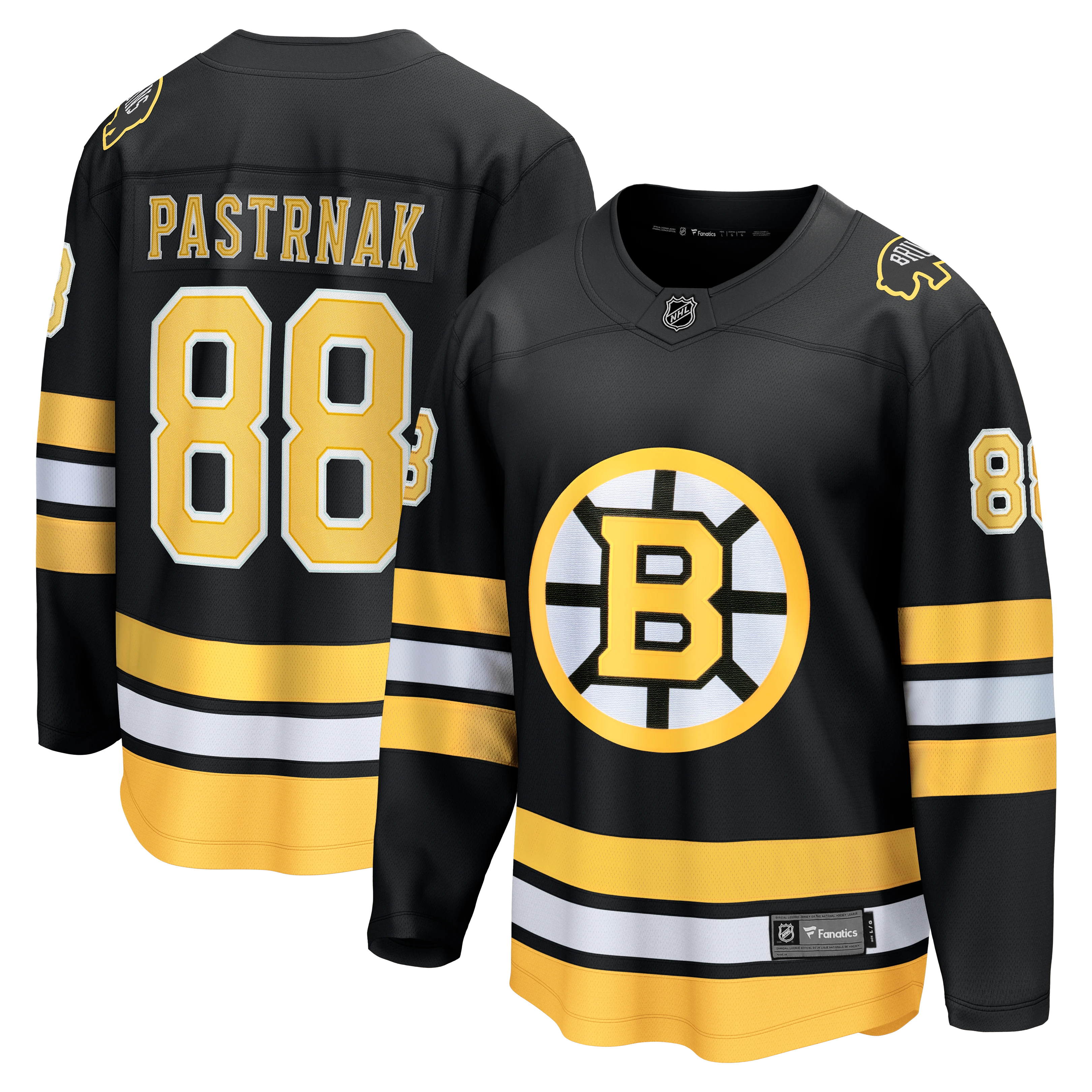 David Pastrnak Boston Bruins Home Breakaway Jersey - Black
