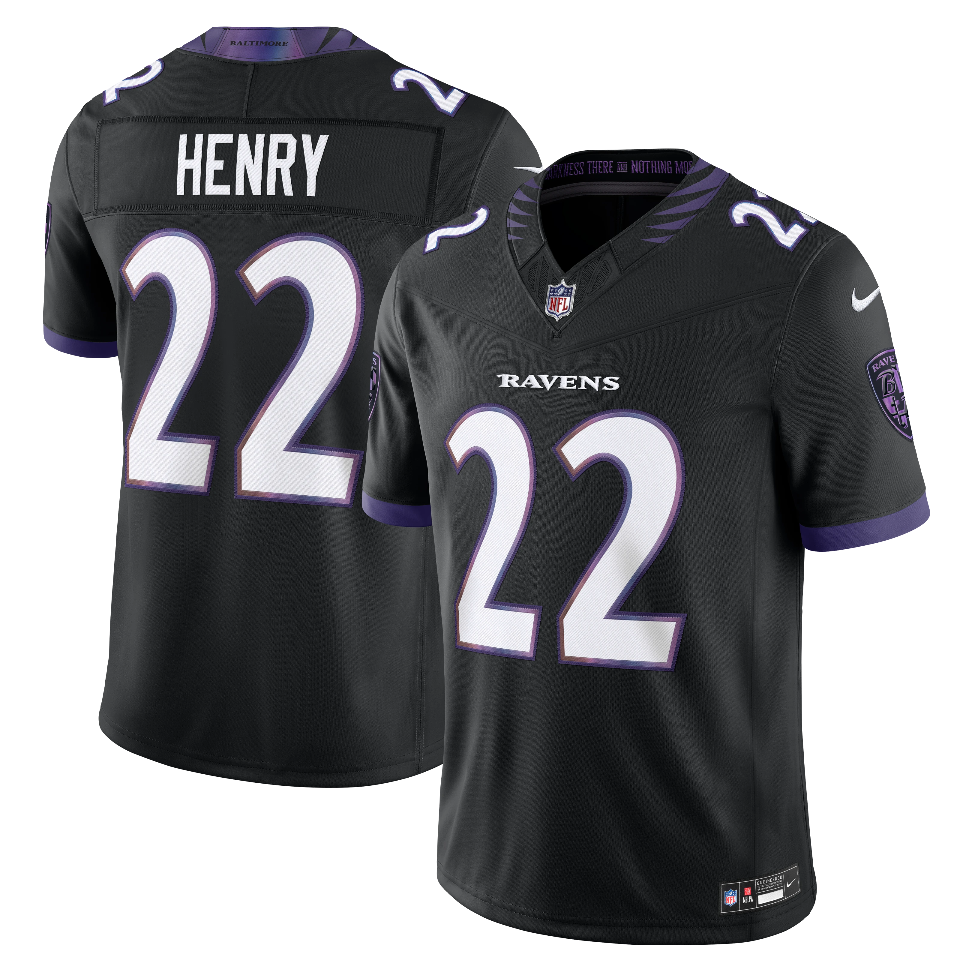 Derrick Henry Baltimore Ravens Alternate Alternate Vapor F.U.S.E. Stitched Limited Jersey - Black