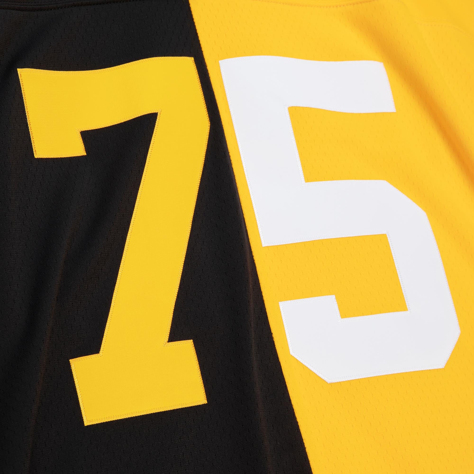 Men's Pittsburgh Steelers Joe Greene Black/Gold 1976 Split Legacy Replica Jersey