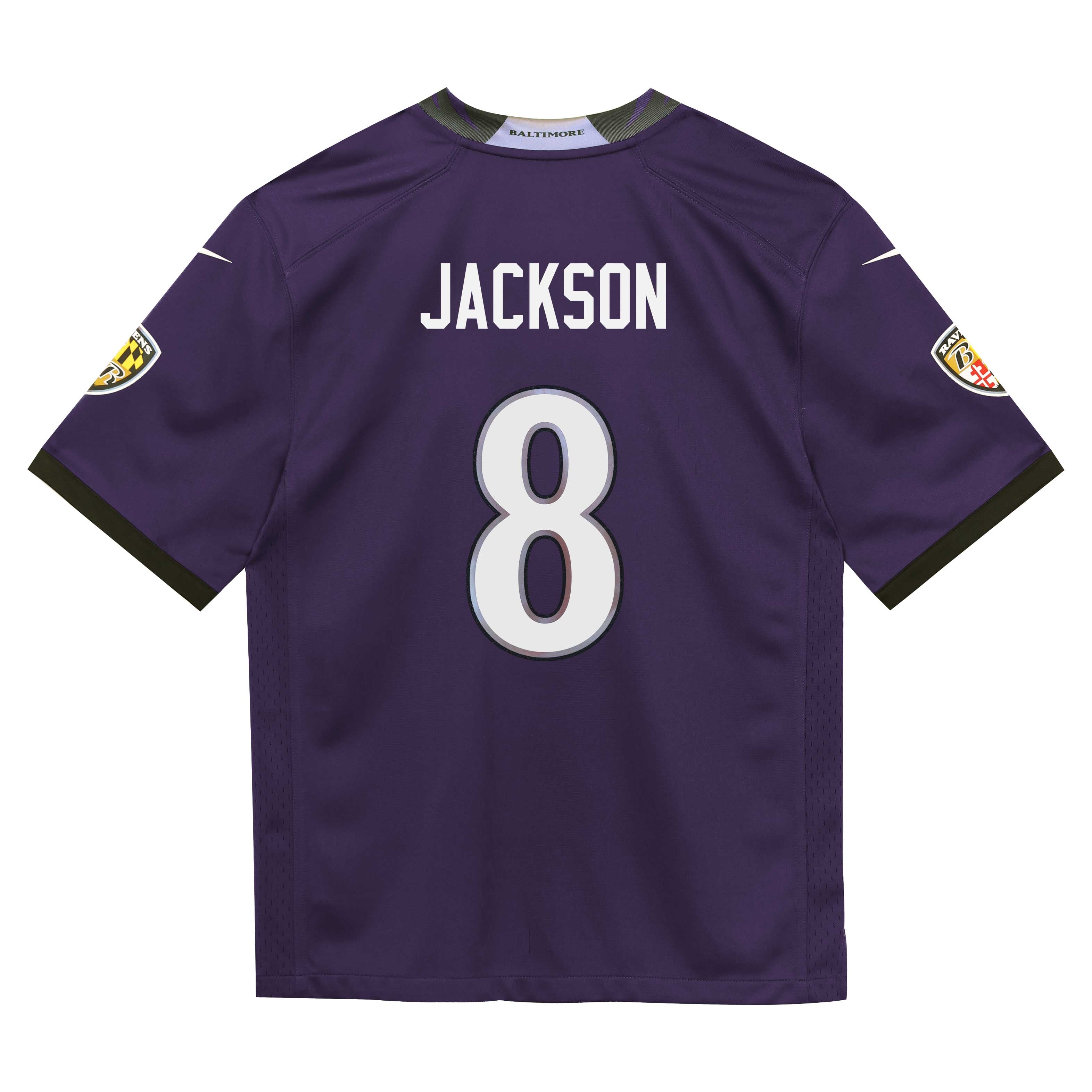 Preschool Baltimore Ravens Lamar Jackson Purple Team Game Jersey