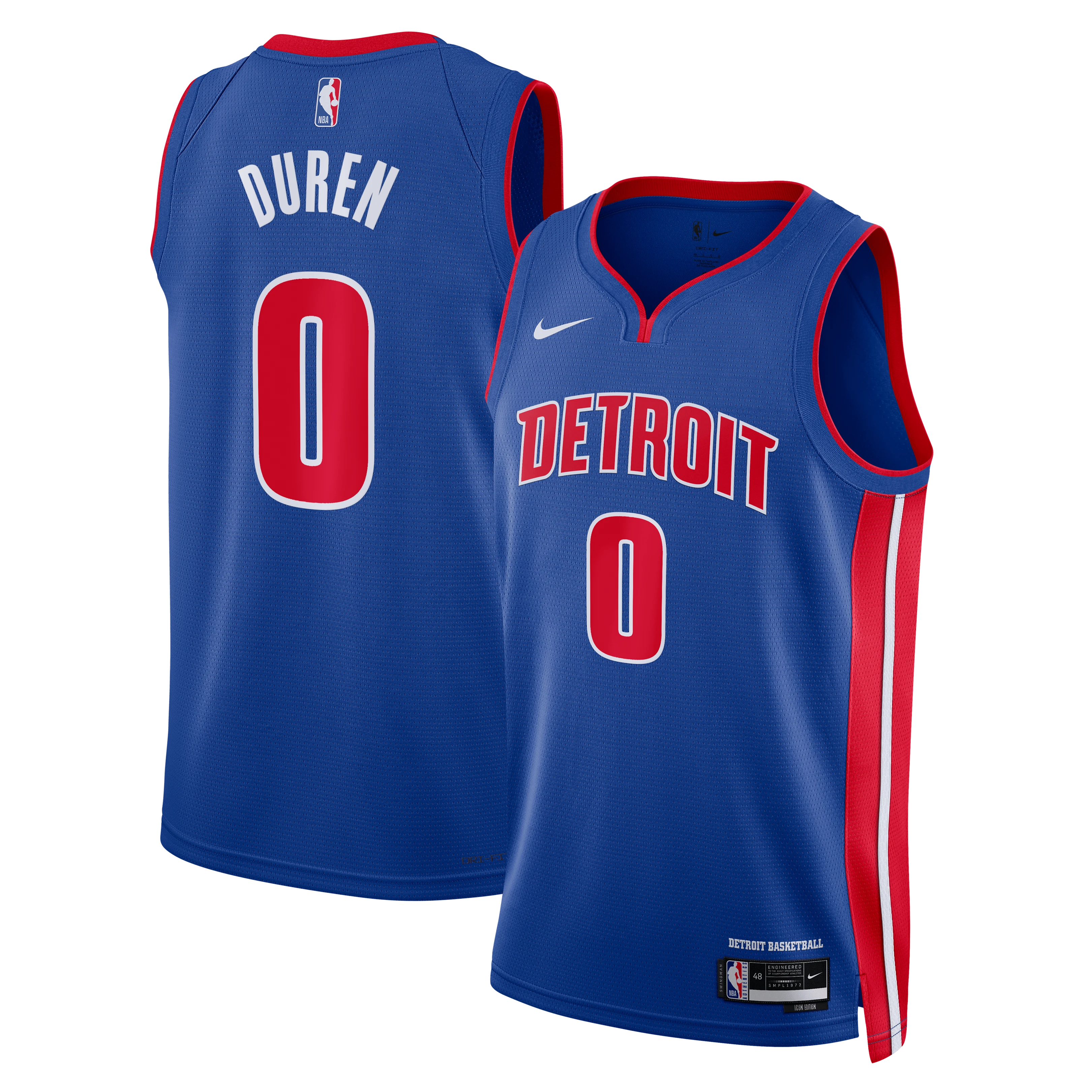 Jalen Duren Detroit Pistons Unisex Swingman Jersey-Icon Edition - Blue
