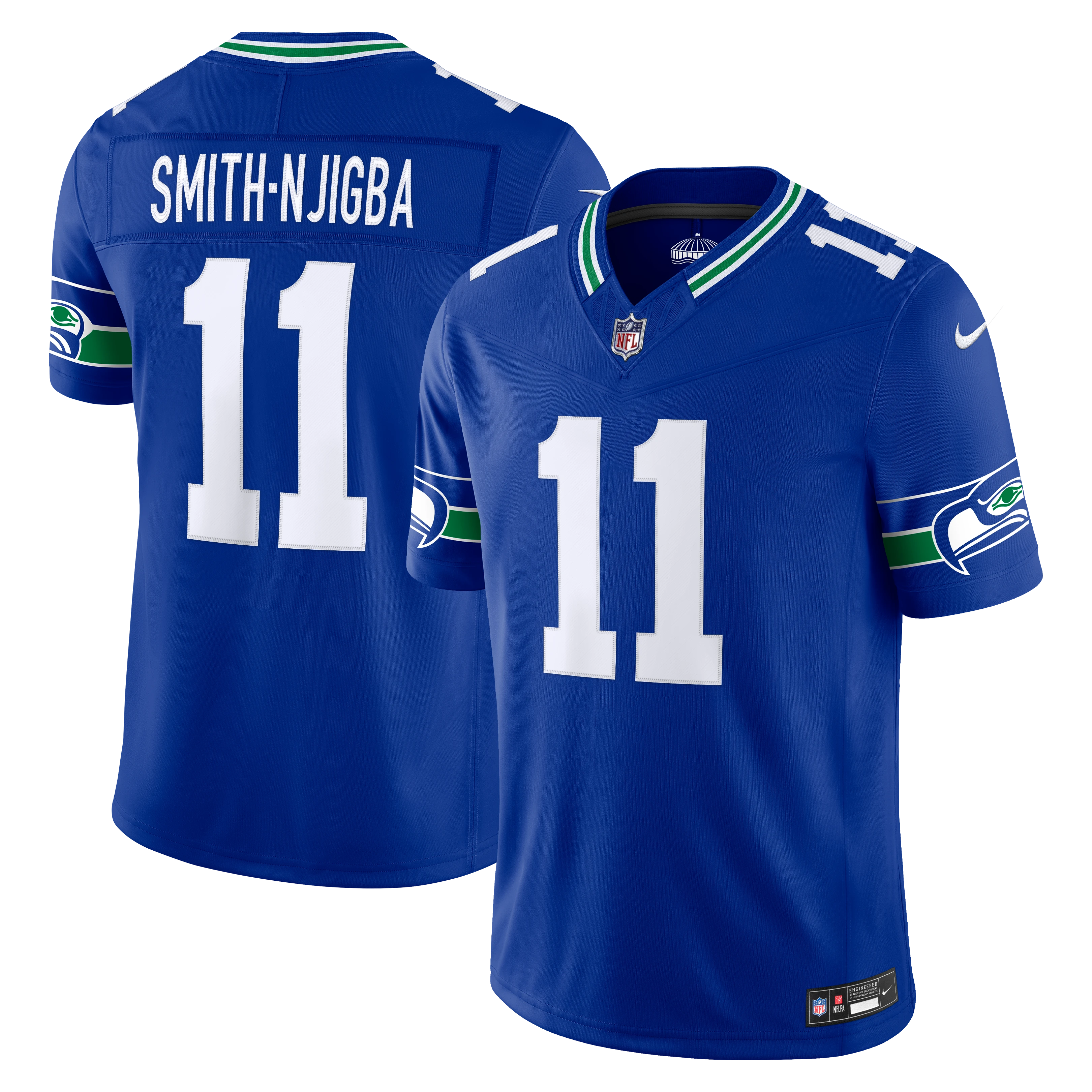 Jaxon Smith-Njigba Seattle Seahawks Alternate Vapor F.U.S.E. Stitched Limited Jersey - Royal