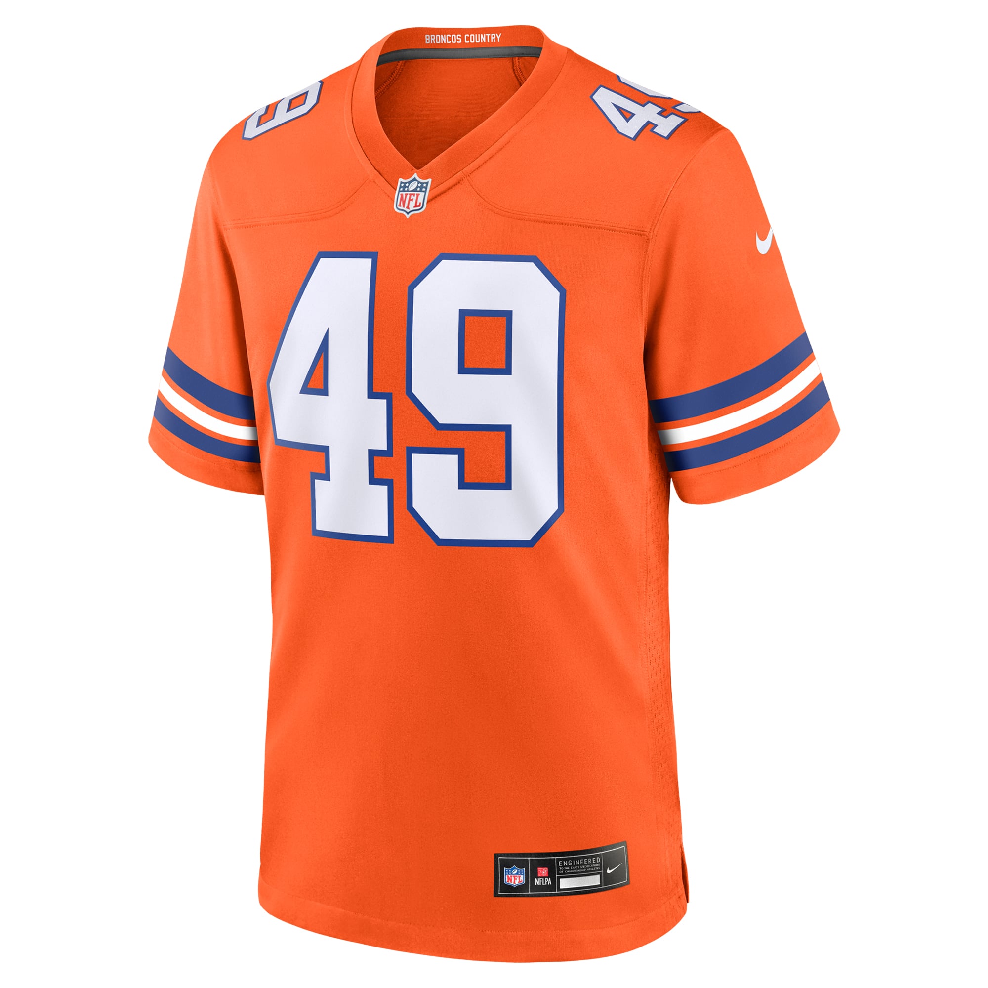 Men's Denver Broncos Alex Singleton Orange Alternate Game Jersey