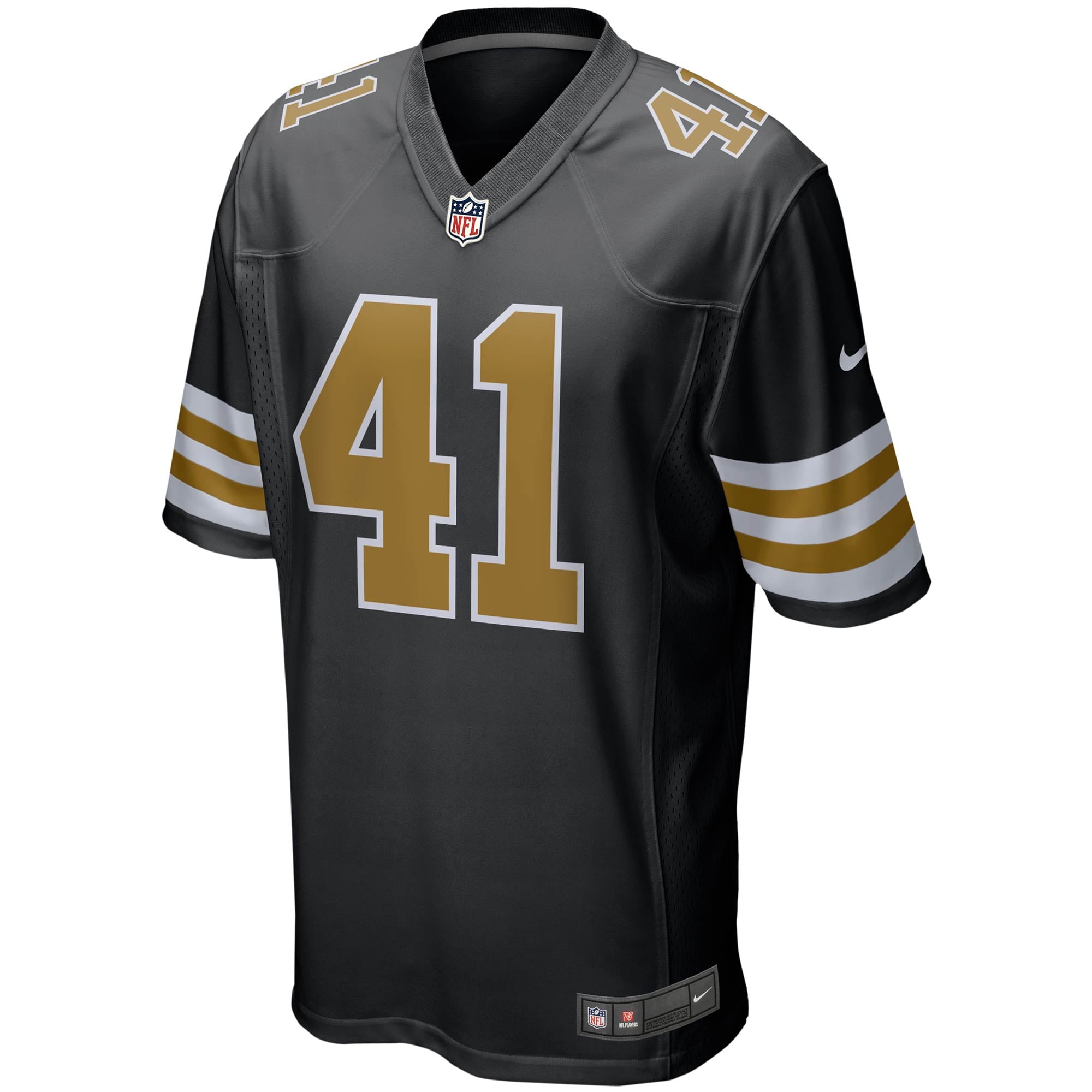 Men's New Orleans Saints Alvin Kamara Black Alternate Game Jersey
