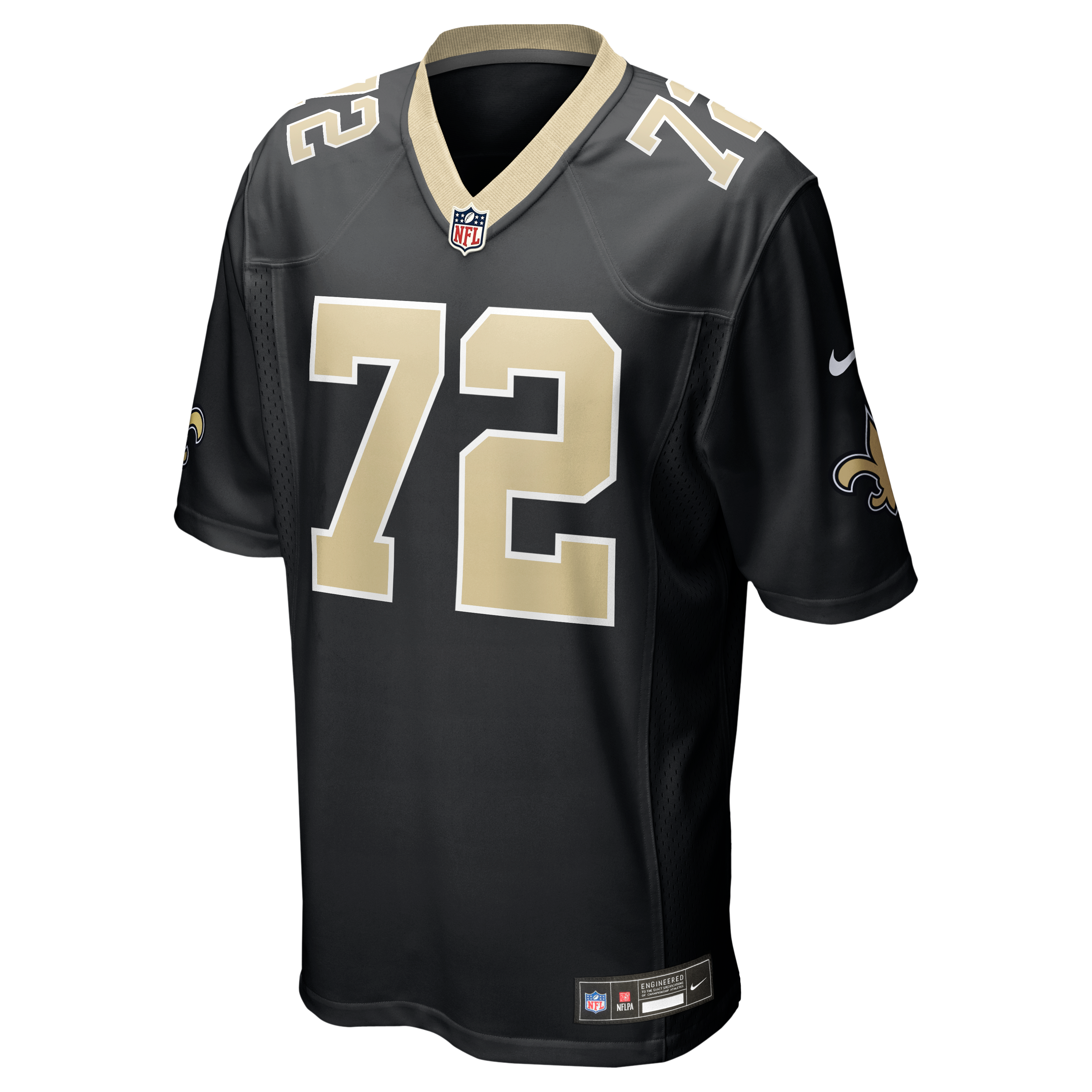 Men's New Orleans Saints Asim Richards Black Team Game Jersey