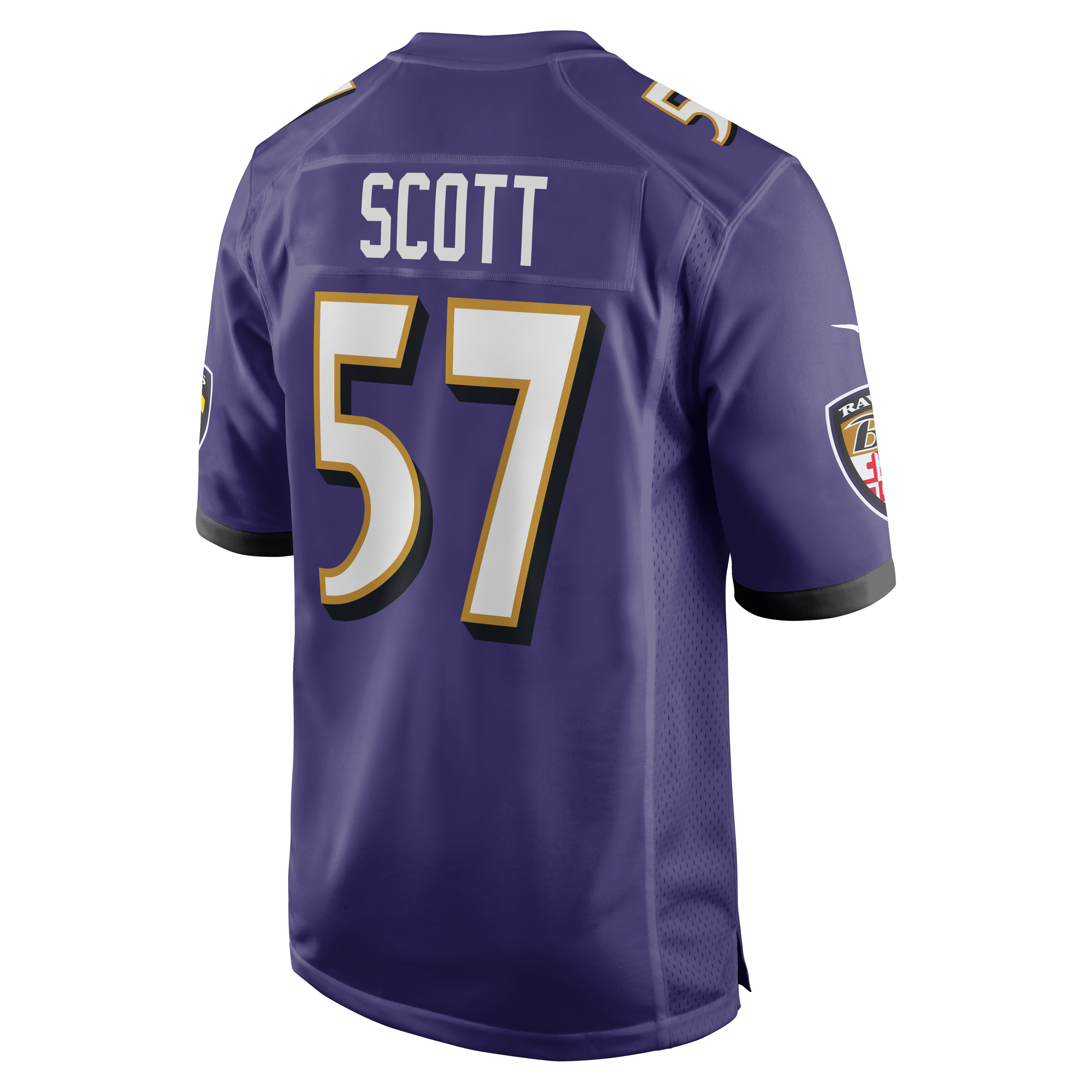 Men's Baltimore Ravens Bart Scott Purple Game Retired Player Jersey