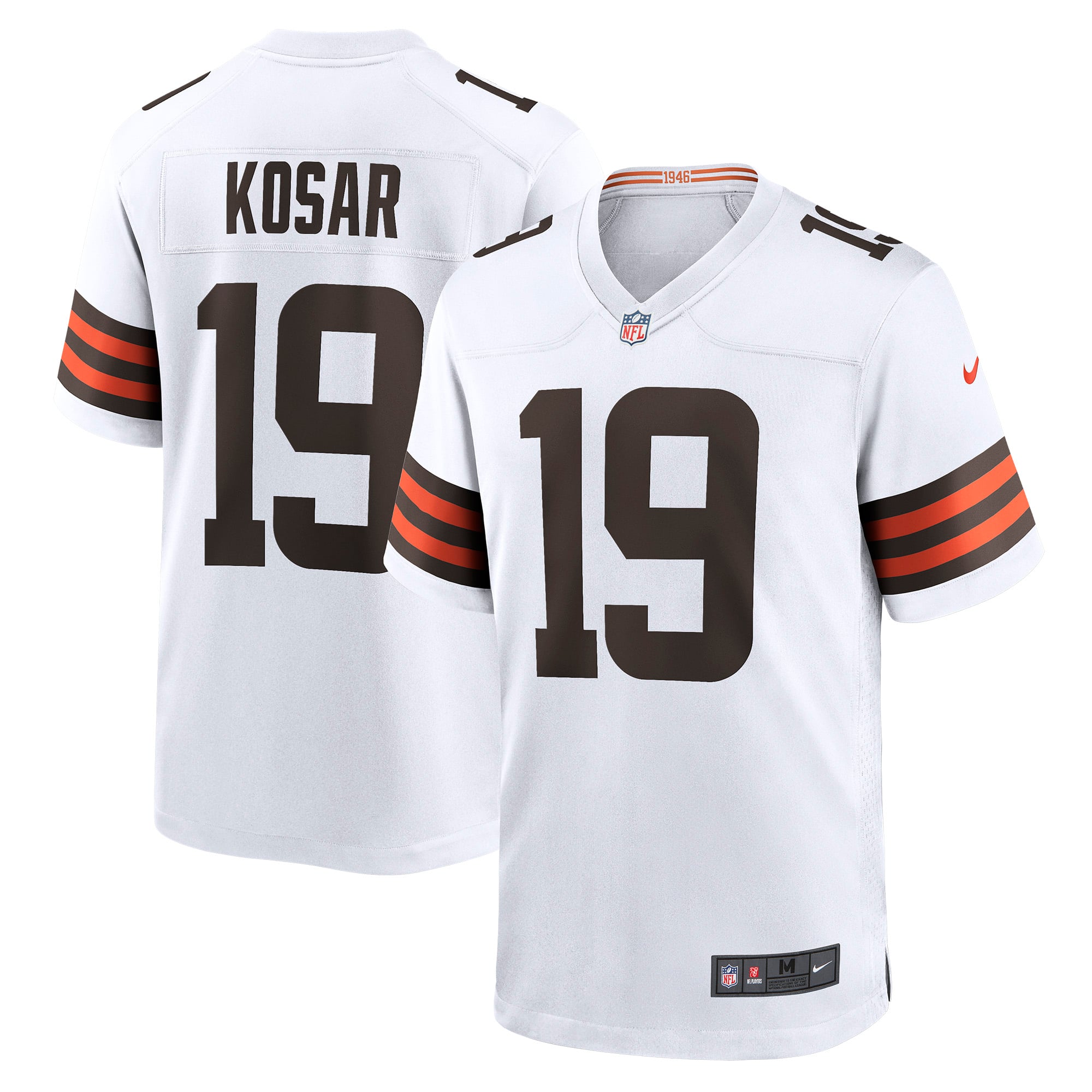 Men's Cleveland Browns Bernie Kosar White Retired Player Game Jersey