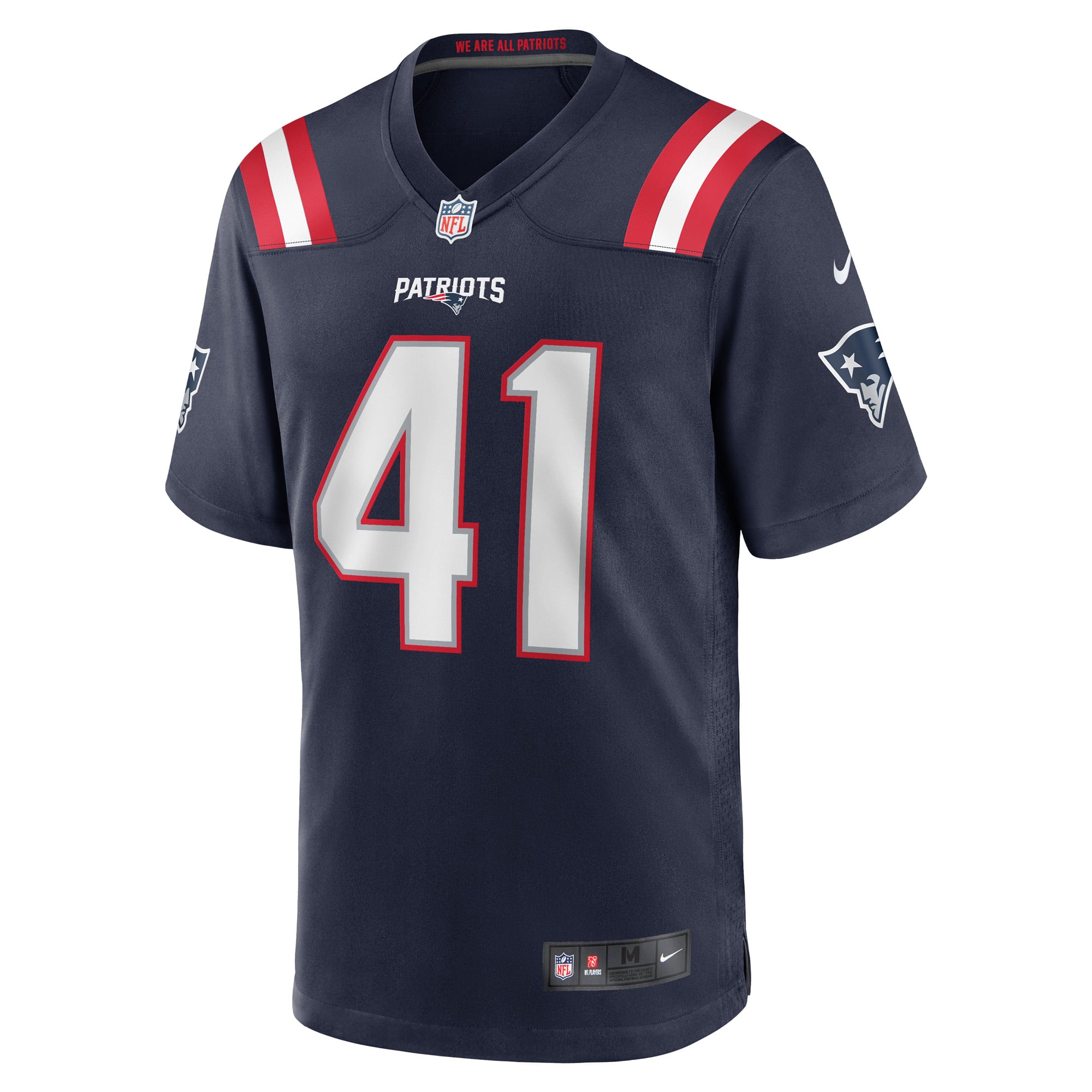 Men's New England Patriots Brenden Schooler Navy Game Player Jersey