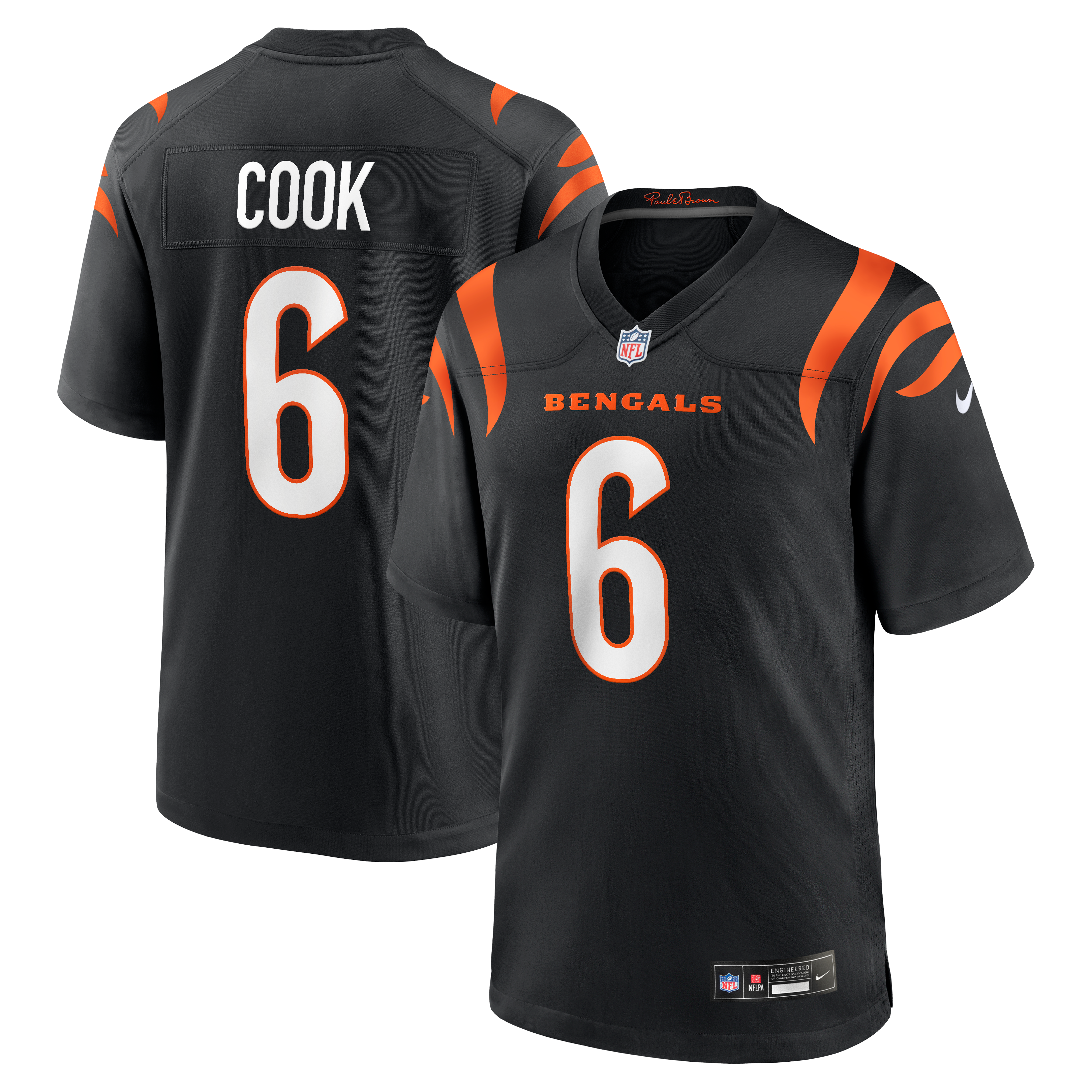 Men's Cincinnati Bengals Bryan Cook Black Team Game Jersey