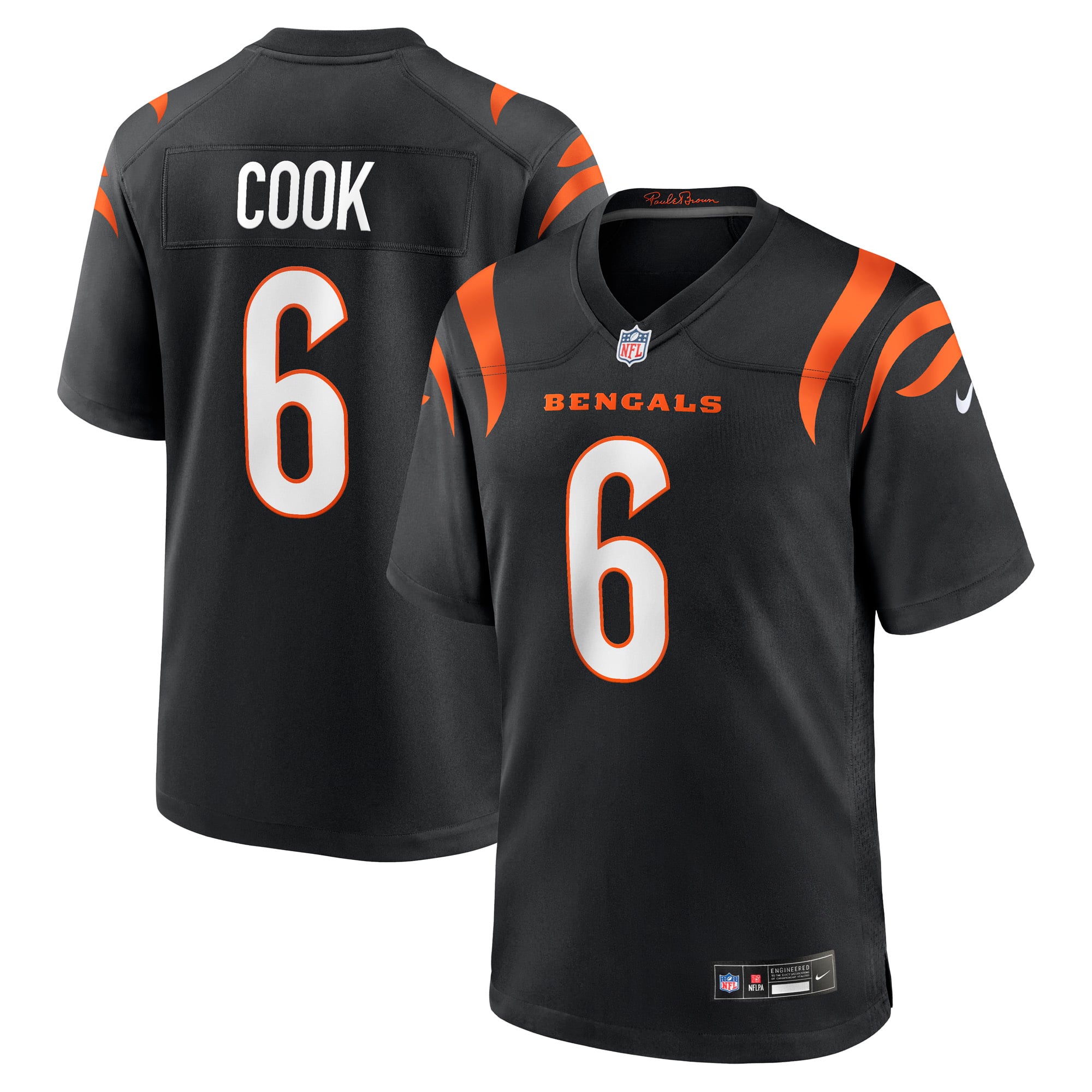 Men's Cincinnati Bengals Bryan Cook Black Team Game Jersey
