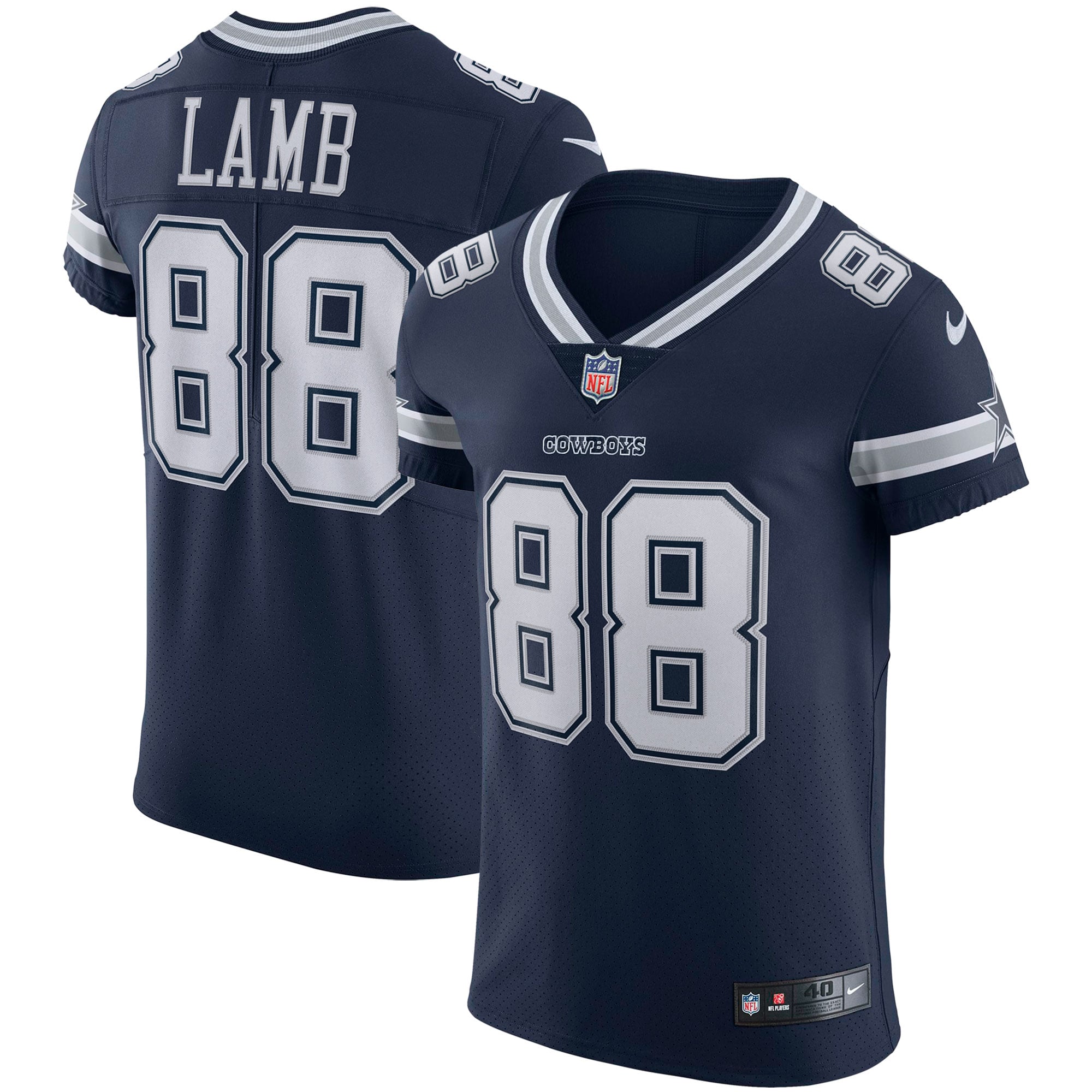 Men's Dallas Cowboys CeeDee Lamb Navy Vapor Elite Jersey